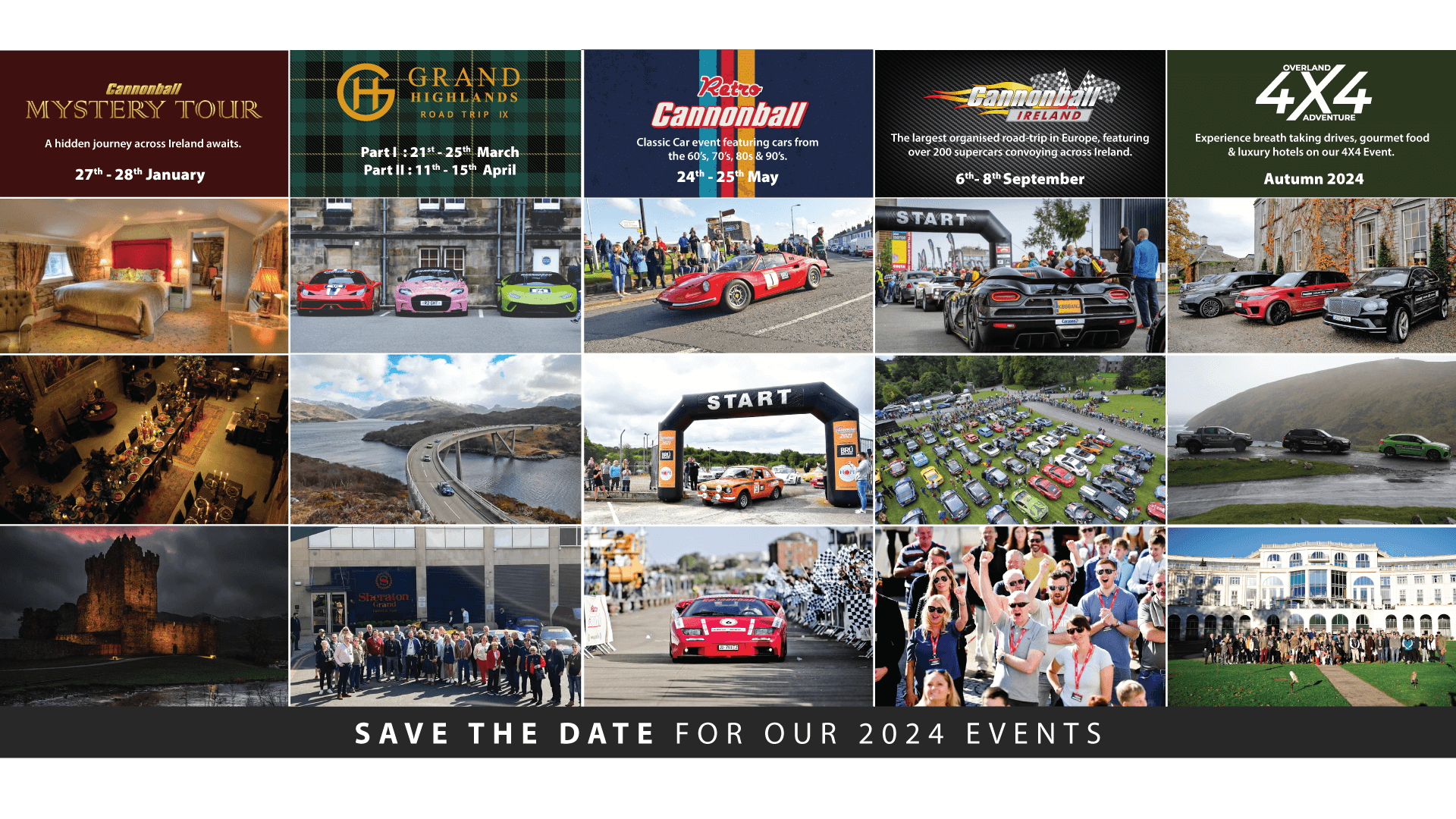 Cannonball Run 2024 Galway 🏁⁣⁣⁣⁣  Largest supercar road trip in Europe⁣⁣⁣⁣